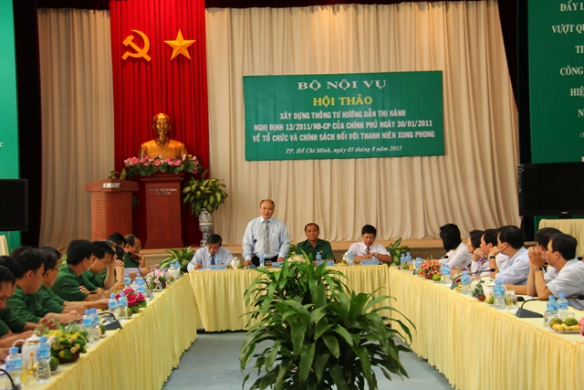 Hội thảo xây dựng Thông tư hướng dẫn thi hành Nghị định số 12/2011/NĐ-CP ngày 30/01/2011 của Chính phủ về tổ chức và chính sách đối với thanh niên xung phong